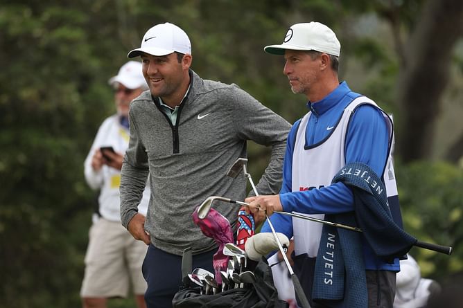 Watch: Scottie Scheffler's caddie is pumped for the Travelers Championship