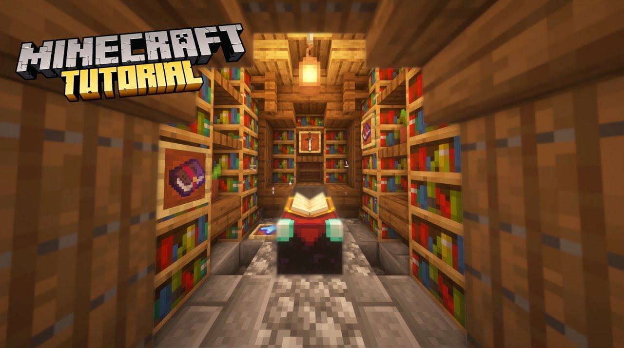 Cnchanting rooms can really spice up your Minecraft house (Image via Youtube/Goldrobin)