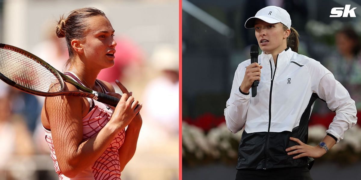 Aryna Sabalenka and Iga Swiatek French Open women