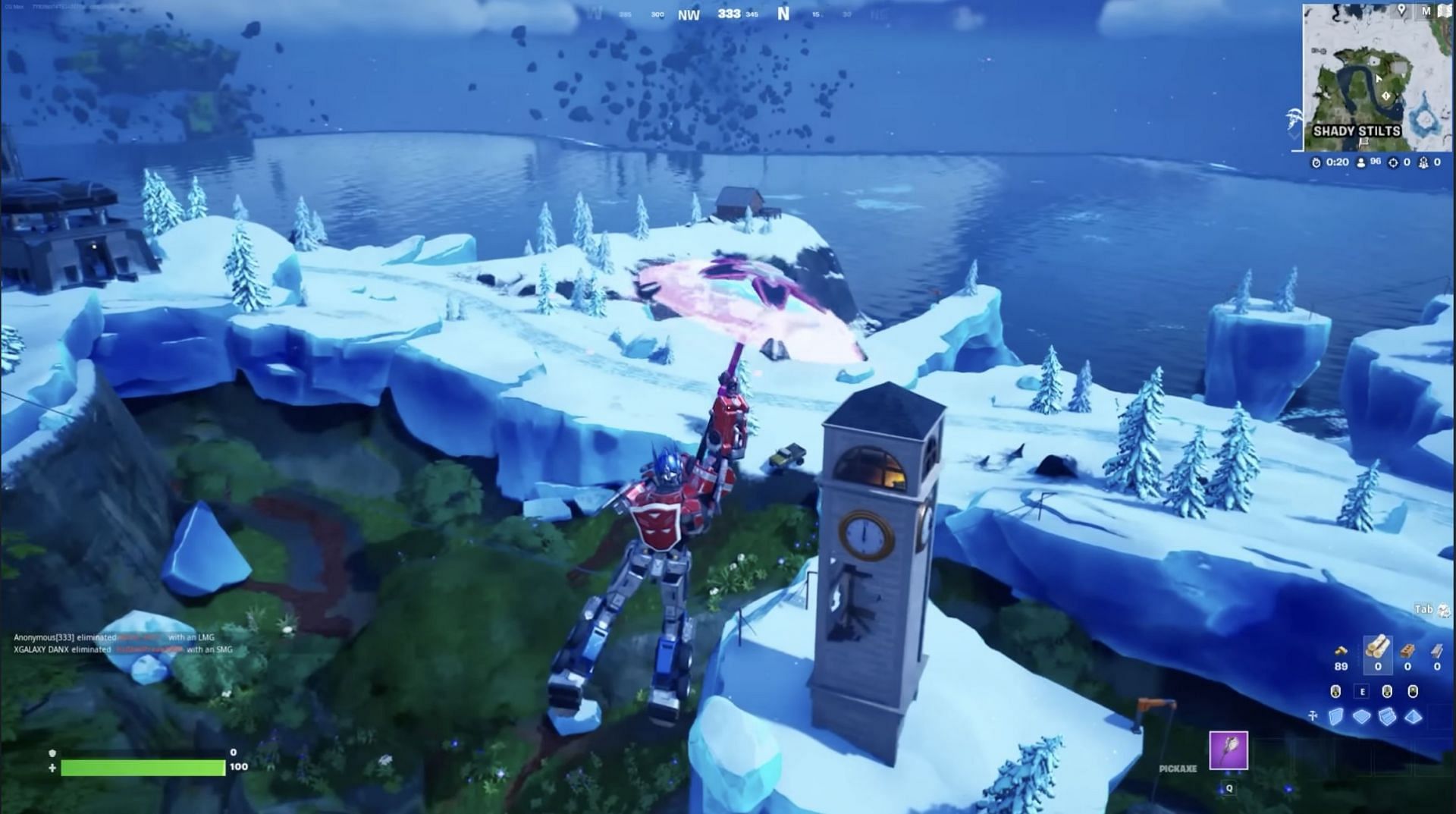 Tilted Towers&#039; clock is still on the map (Image via CommunicGaming on YouTube)
