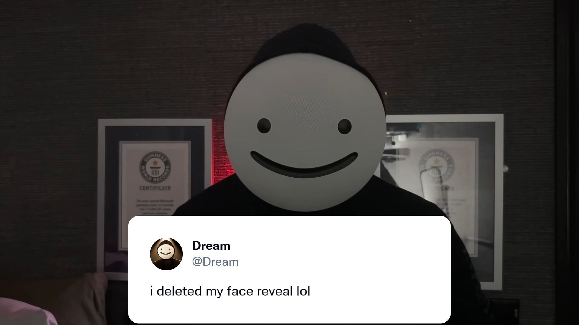 Dream, the previously anonymous Minecraft streamer, deletes face