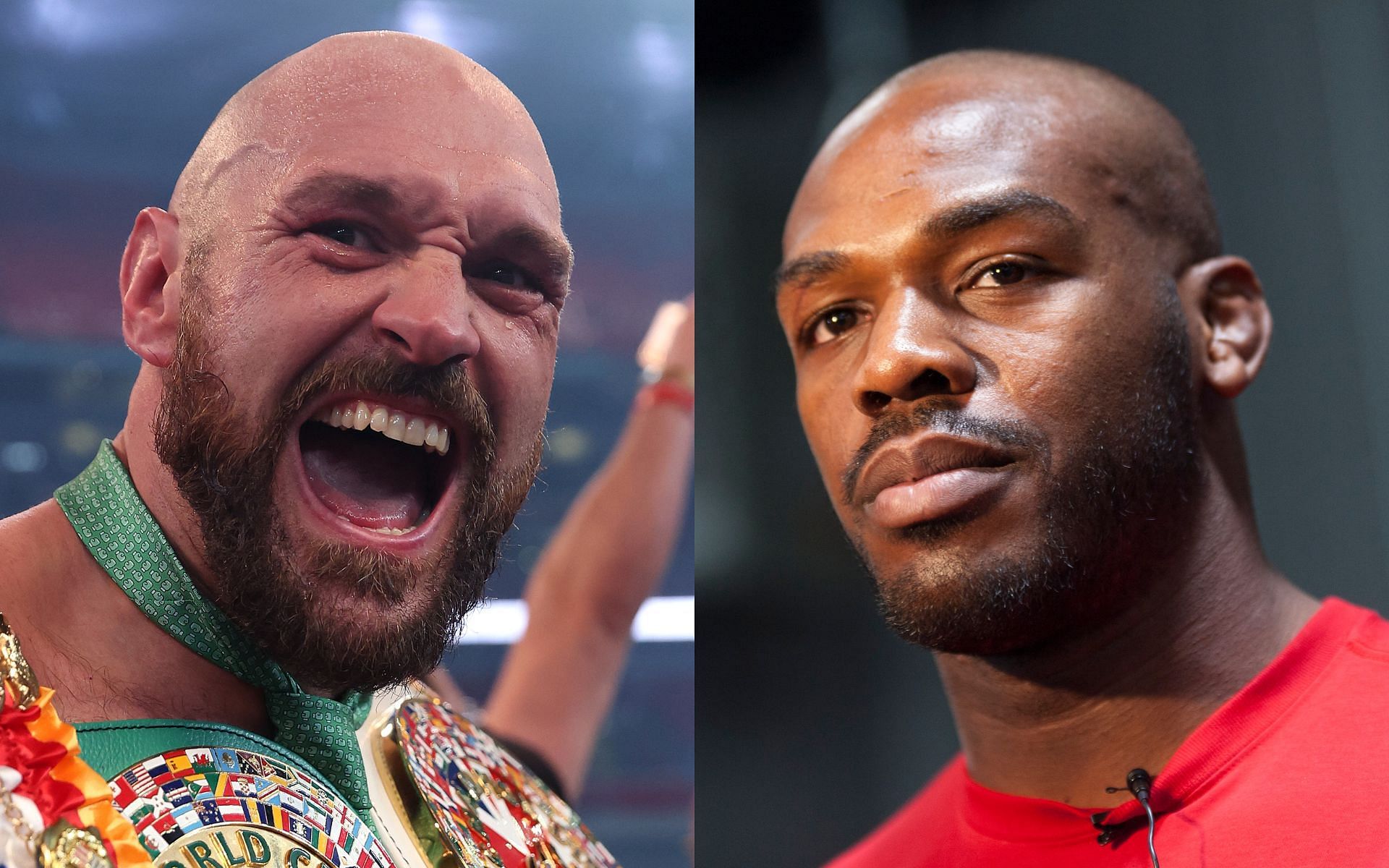 Tyson Fury (left), Jon Jones (right)