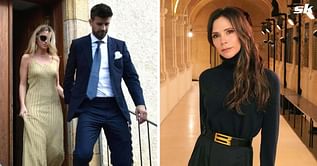 Gerard Pique’s girlfriend Clara Chia shines in outfit designed by Victoria Beckham during ex-Barcelona star’s brother’s wedding