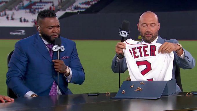 Why was Derek Jeter holding a Red Sox jersey? Yankees legend pranked on Fox  debut