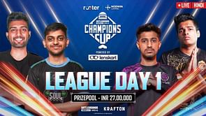 Nodwin x Rooter BGMI Champions Cup League Day 1: Overall standings, overview, and more