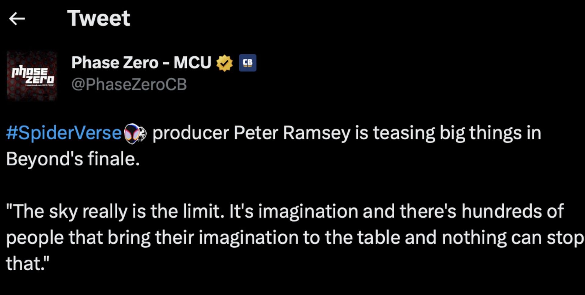 Peter Ramsey, the mastermind producer behind the series, highlights that &#039;the sky really is the limit&#039; for the franchise&#039;s future (Image via Twitter)