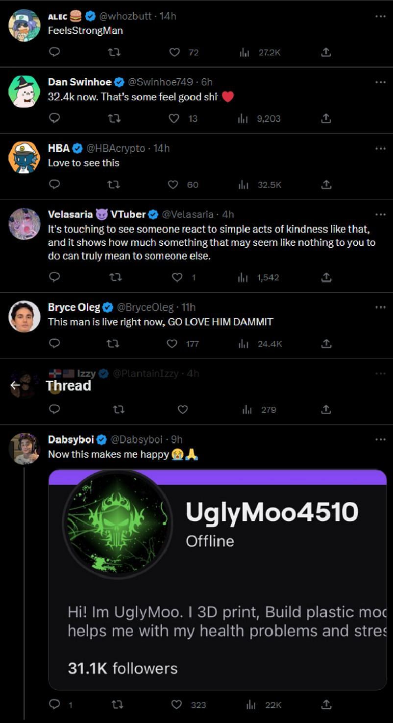 Twitter reactions commending KarveTV and noting the growth of the smaller streamer (Image via Twitter)