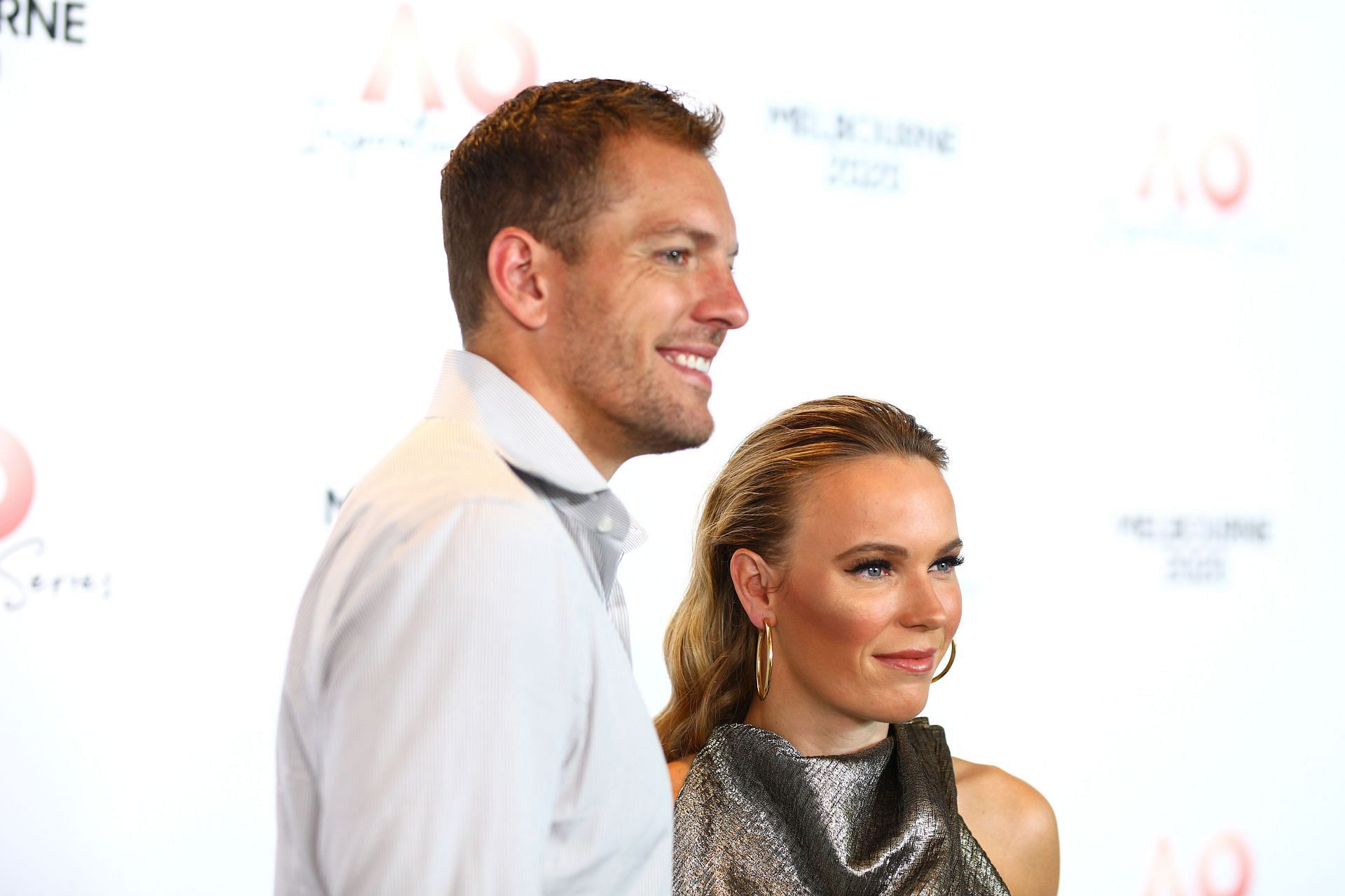 Caroline Wozniacki and David Lee in AO Inspirational Series Lunch