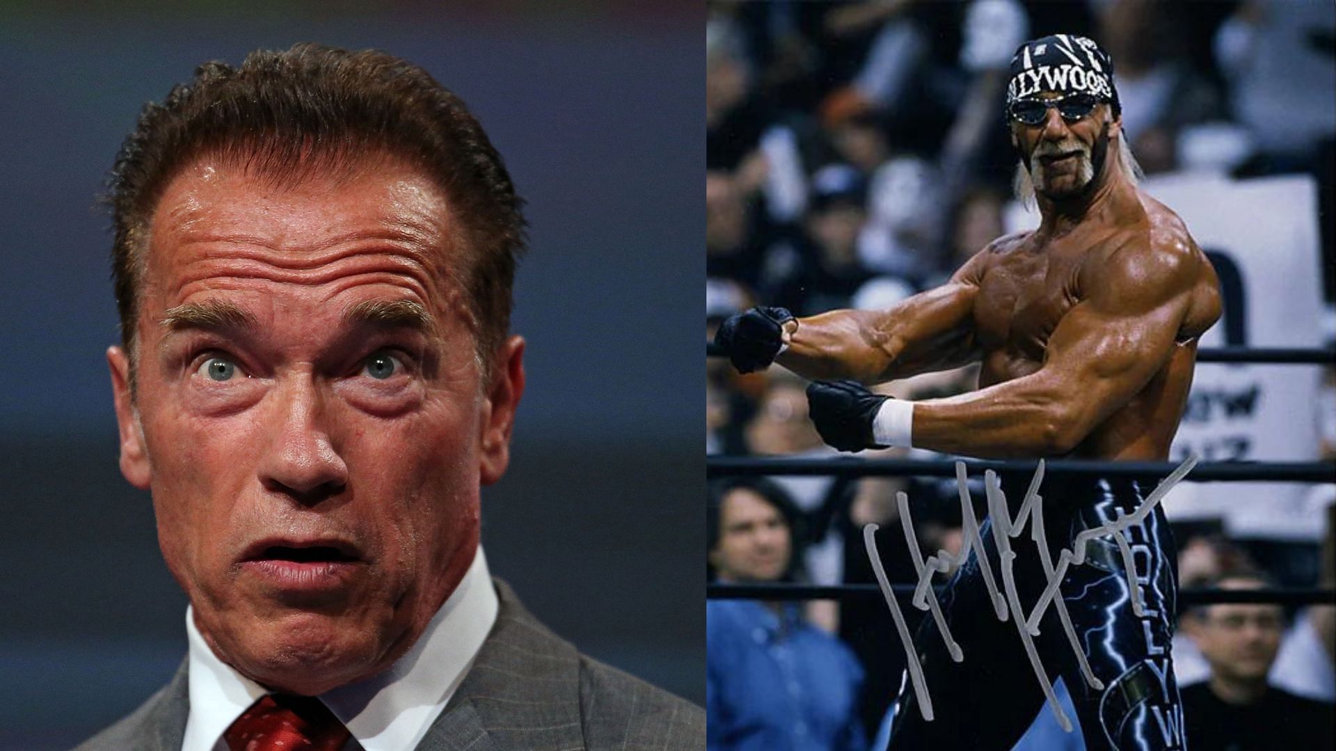 Arnold Schwarzenegger and Hulk Hogan are WWE Hall of Famers