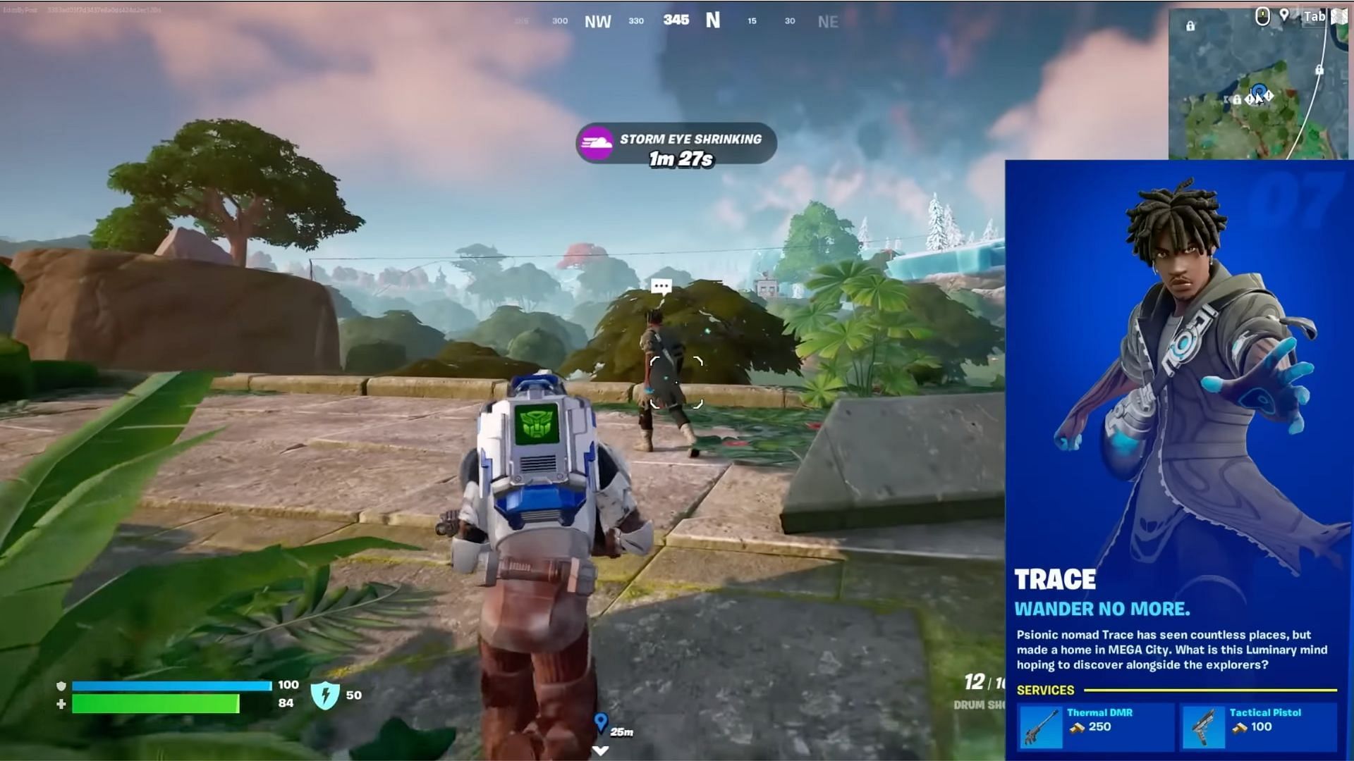 Trace in Fortnite (Image via By Post on YouTube)