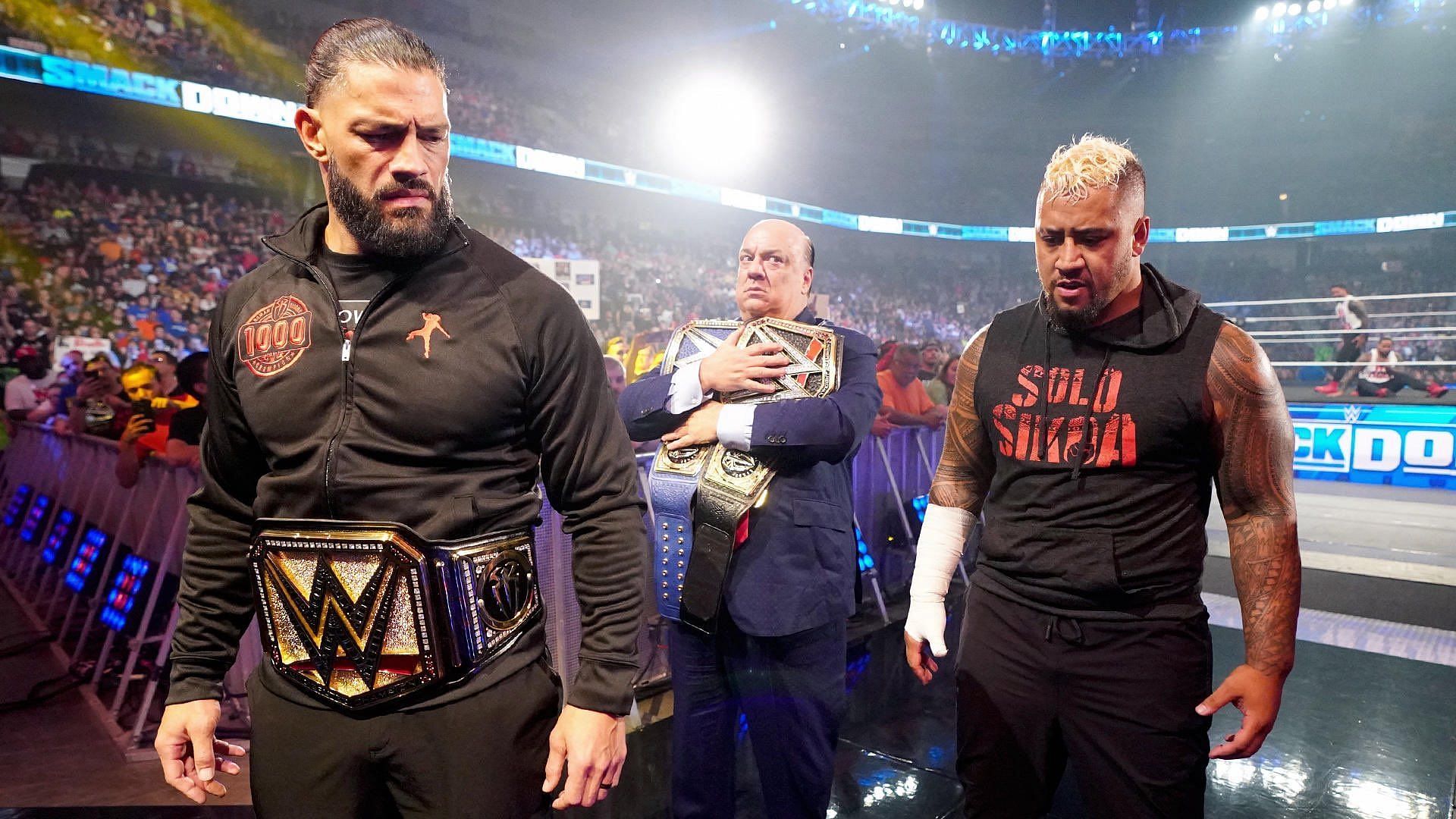 Roman Reigns, Paul Heyman, and Solo Sikoa are the remaining members of The Bloodline