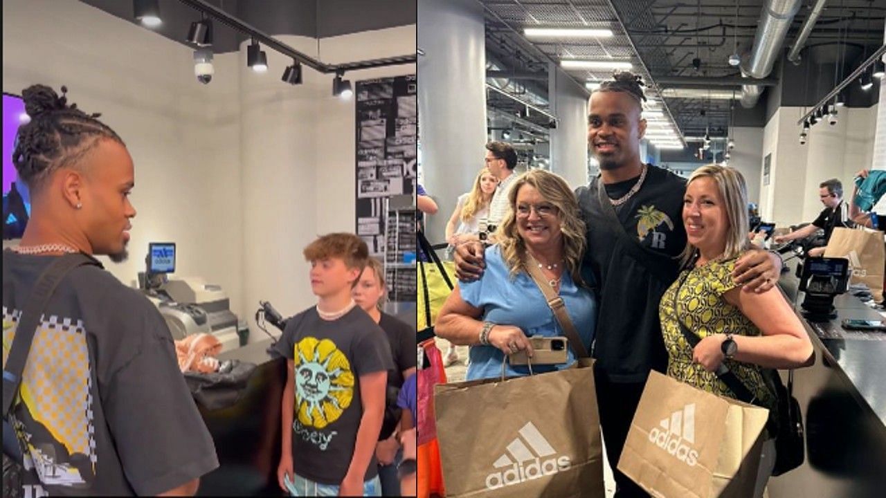 Jalen Tolbert made the day of many shoppers at an Adidas store when he paid for all of their orders.