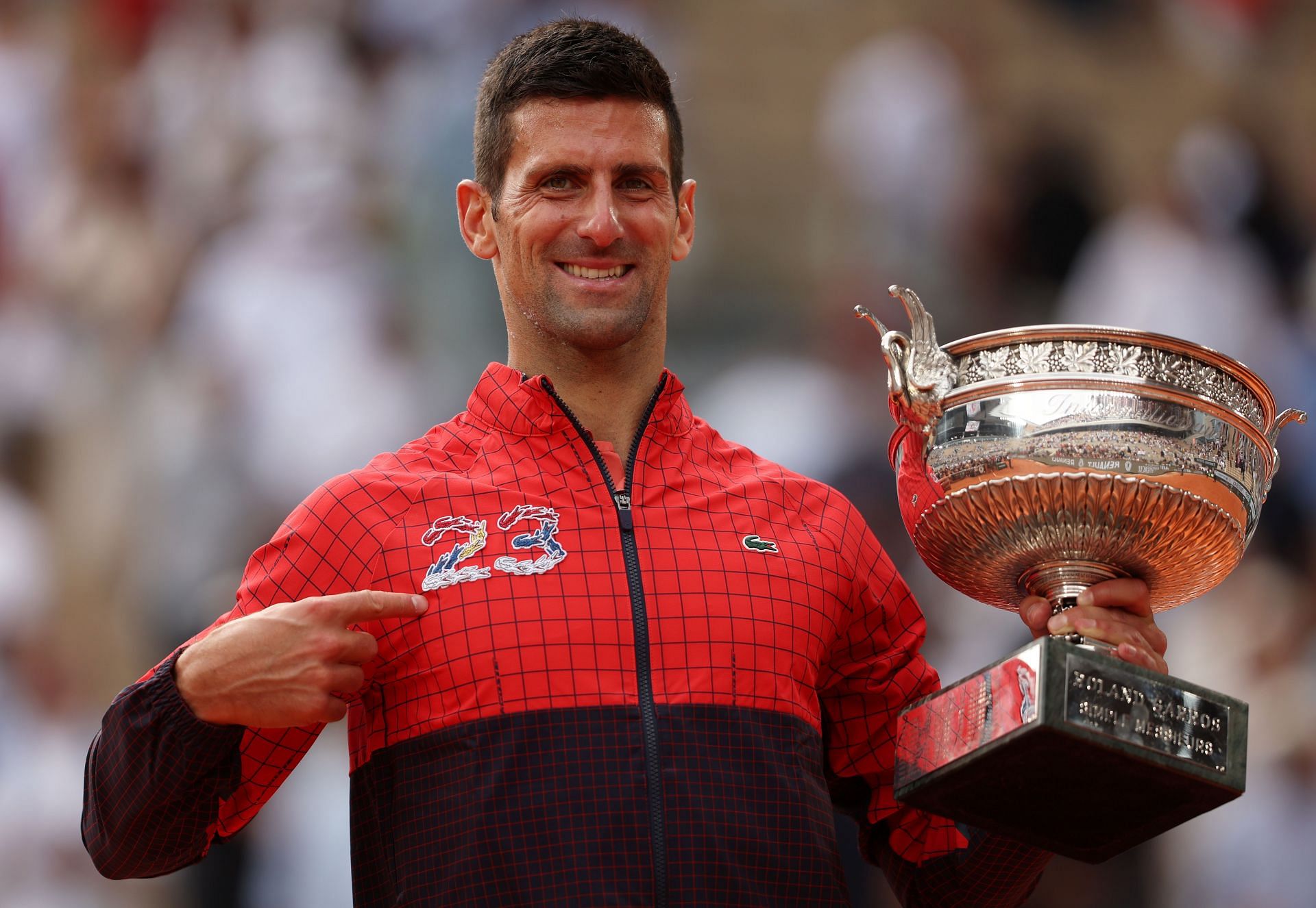 Novak Djokovic won his 23rd Grand Slam trophy at the French Open, surpassing Rafael Nadal.