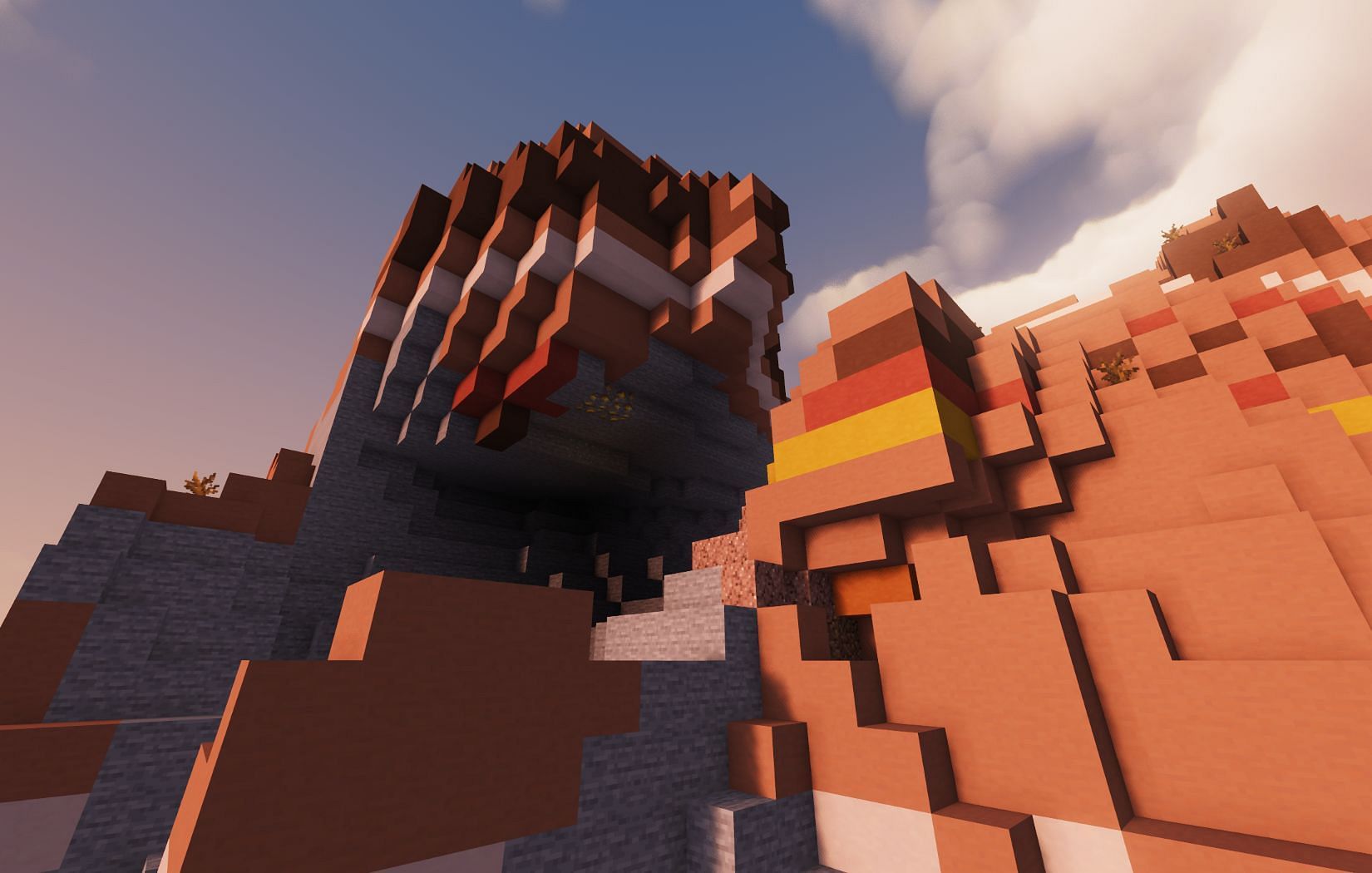 Gold is most common in the Mesa biome (Image via Mojang)