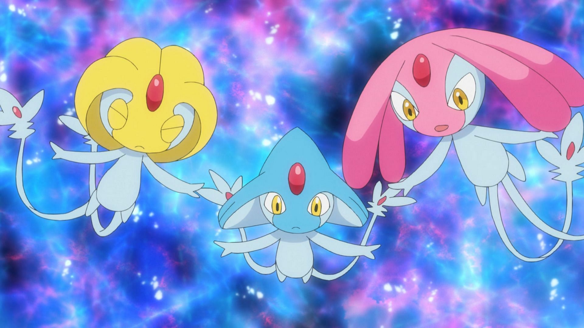 The three Lake Guardians as shown in the anime (Image via The Pokemon Company)