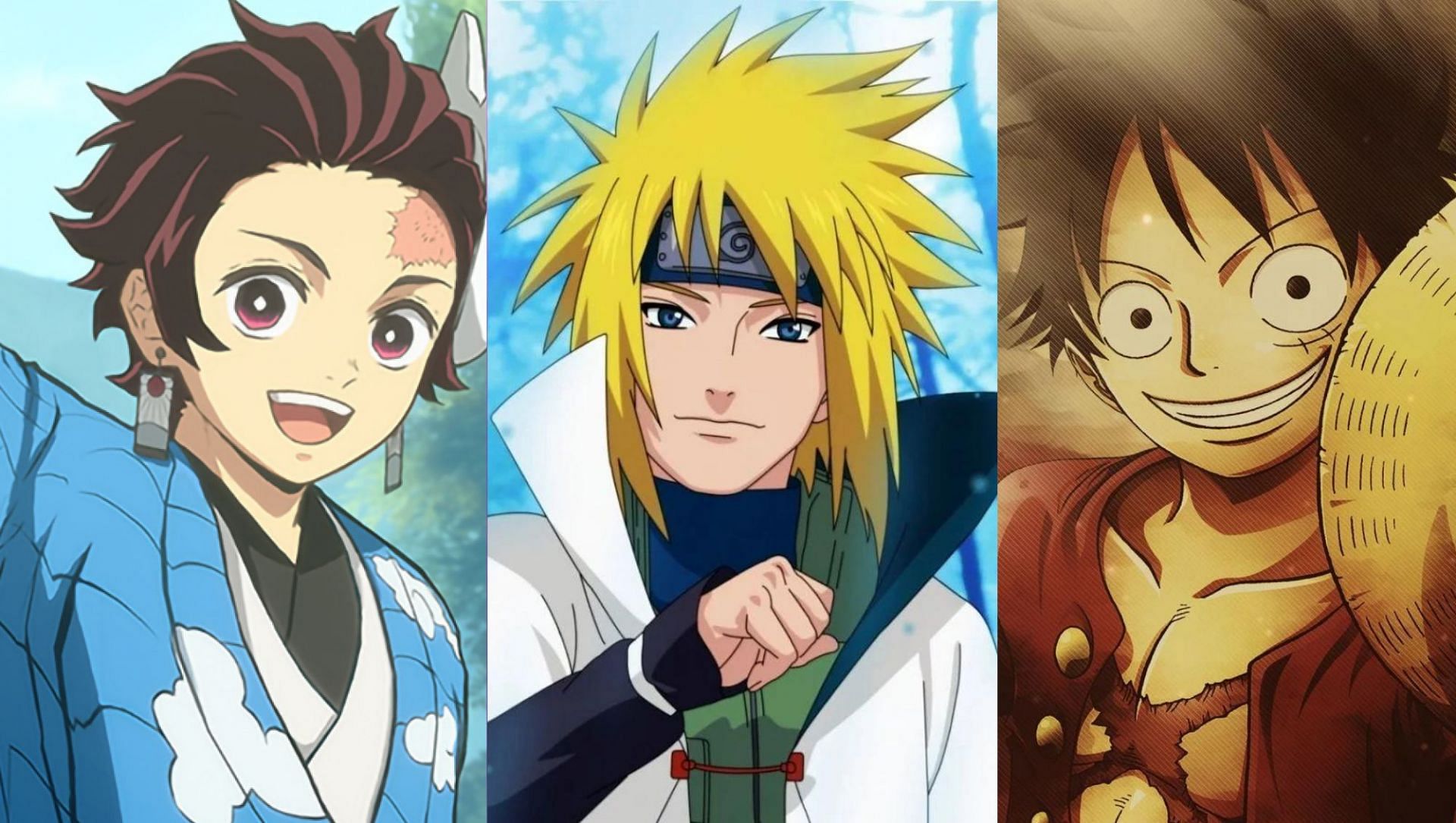 anjiro Kamado, Minato, Monkey D Luffy (Image via Sportskeeda)