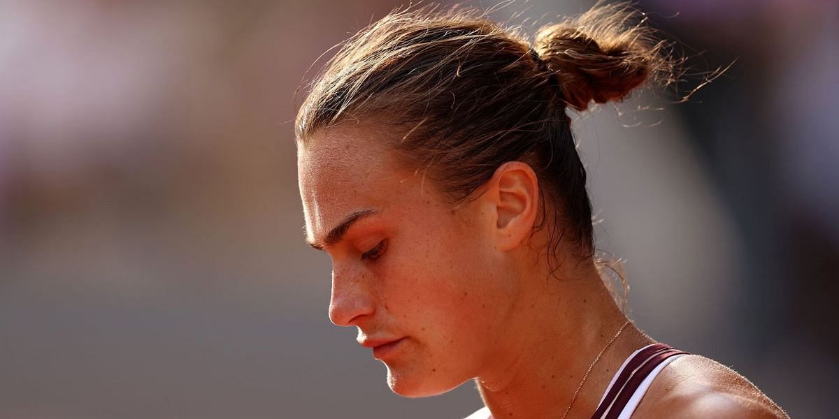 Aryna Sabalenka pictured at the French Open 2023.