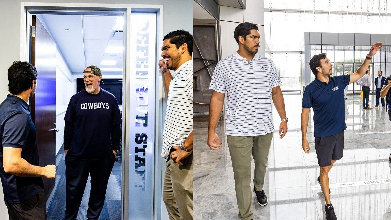 Formula 1 star Sergio Perez was given the opportunity to tour the Dallas Cowboys facility on Monday afternoon.