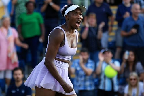 Venus Williams pictured at the Rothesay Classic Birmingham - Day Three.