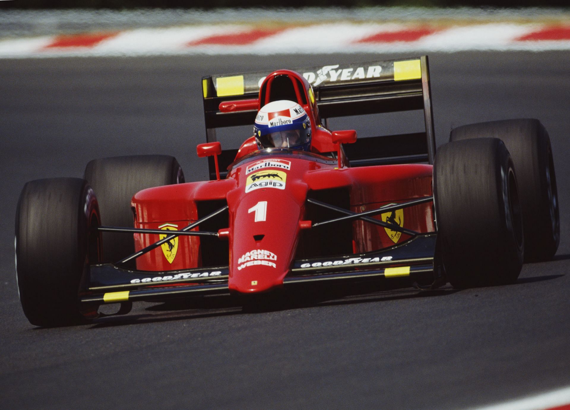 Alain Prost driving for Ferarri in 1990