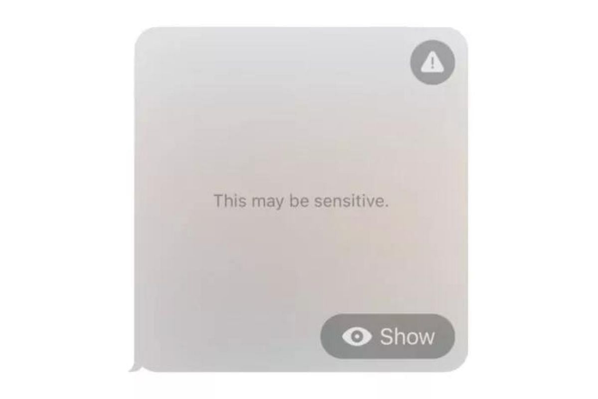 Apple has introduced a system-wide sensitive content warning in iOS 17. (Image via Apple)