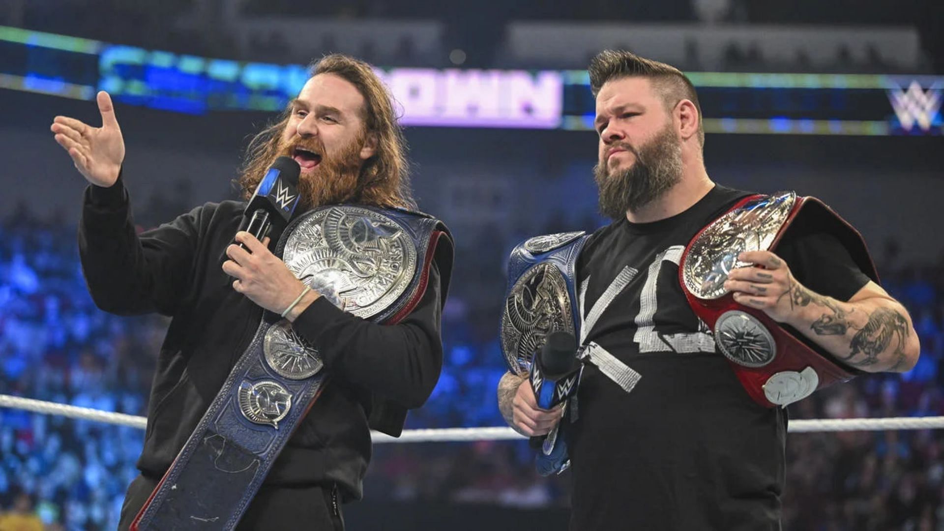Current Undisputed WWE Tag Team Champions Kevin Owens and Sami Zayn