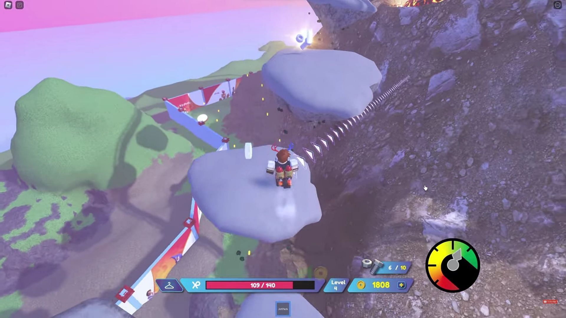 Bolt on the floating rock platform (Image via Conor3D/YouTube)