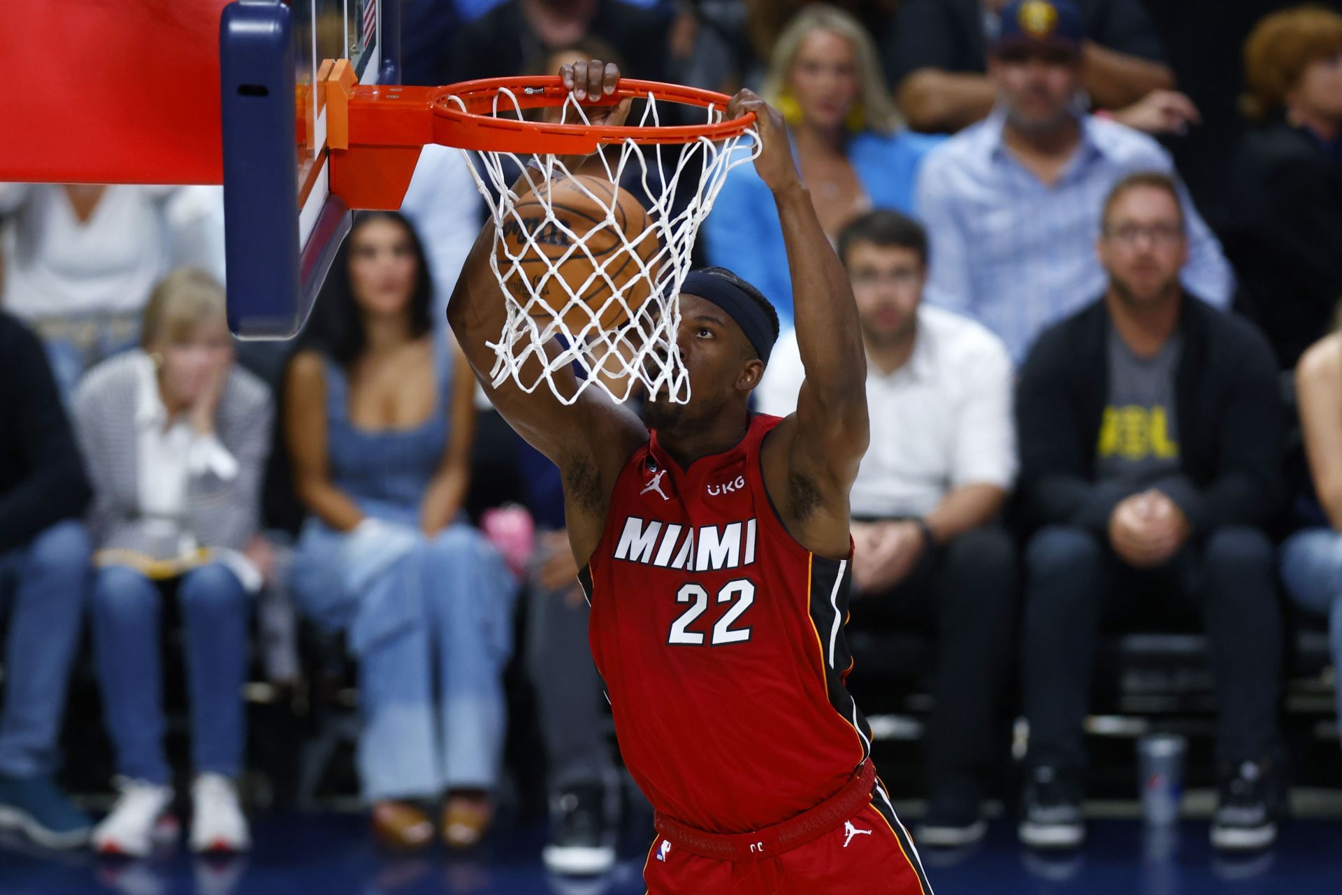 Jimmy Butler of the Miami Heat at the 2023 NBA Finals - Game Five