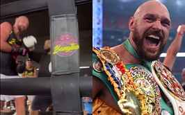Watch: Tyson Fury gets accidentally punched in the face while sparring with fan