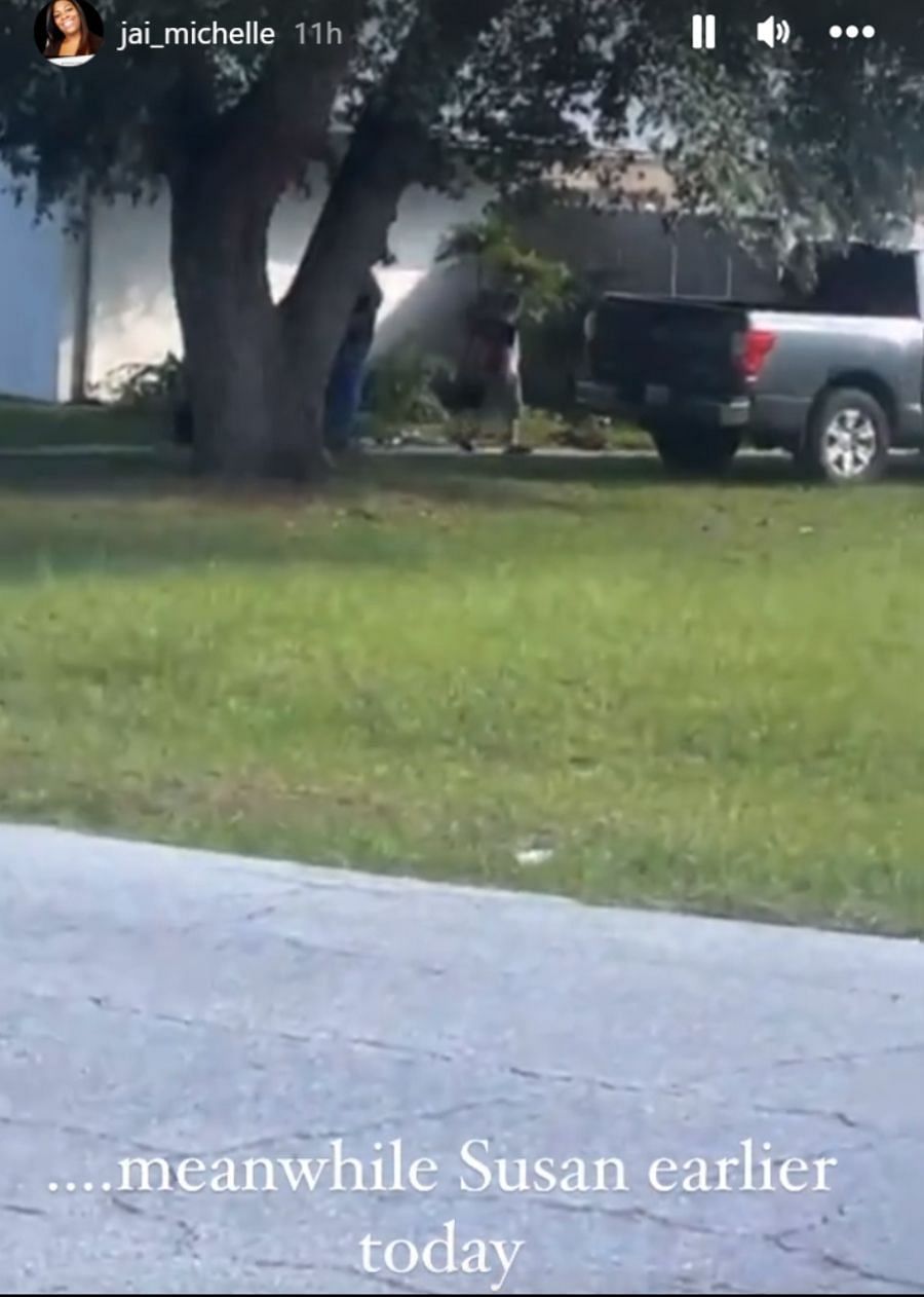 Riggins also shared a video that showed the killer being escorted back home (Image via Instagram/@jai_michelle)