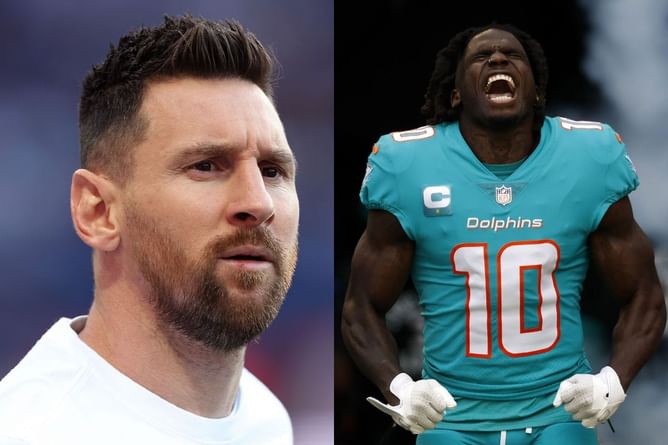 Tyreek Hill issues challenge to Lionel Messi following PSG star's move to Miami - "Wanna know which one is the fastest"