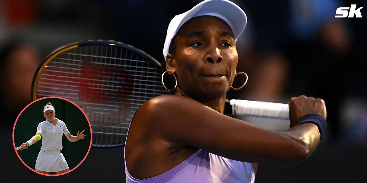 Celine Naef (inset) and Venus Williams