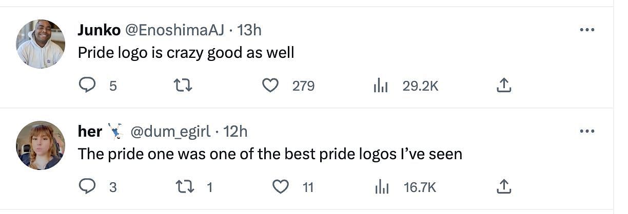 Social media users reacted to the gaming company&#039;s Pride logo: Reactions explored. (Image via Twitter)