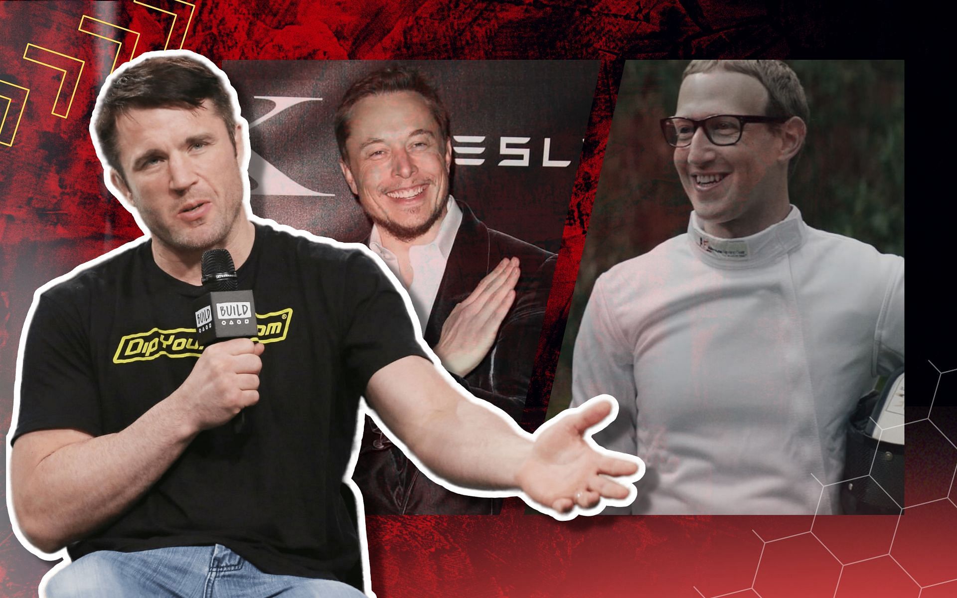 Chael Sonnen on Mark Zuckerburg vs.Elon Musk  [Image credits: @zuck and @elonmusk on Instagram]