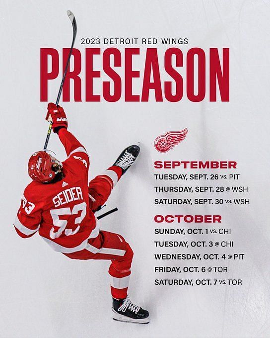 Detroit Red Wings 2023 Preseason Schedule Dates and more