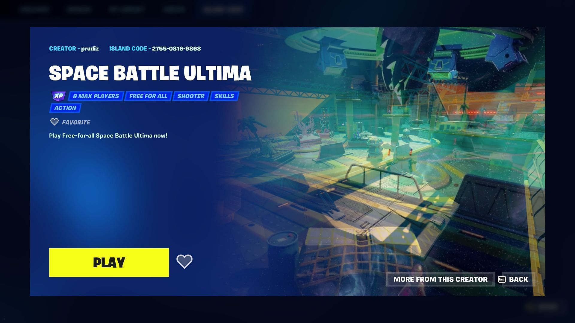 Use this map code to access the Creative Map: 2755-0816-9868 (Image via Epic Games/Fortnite)