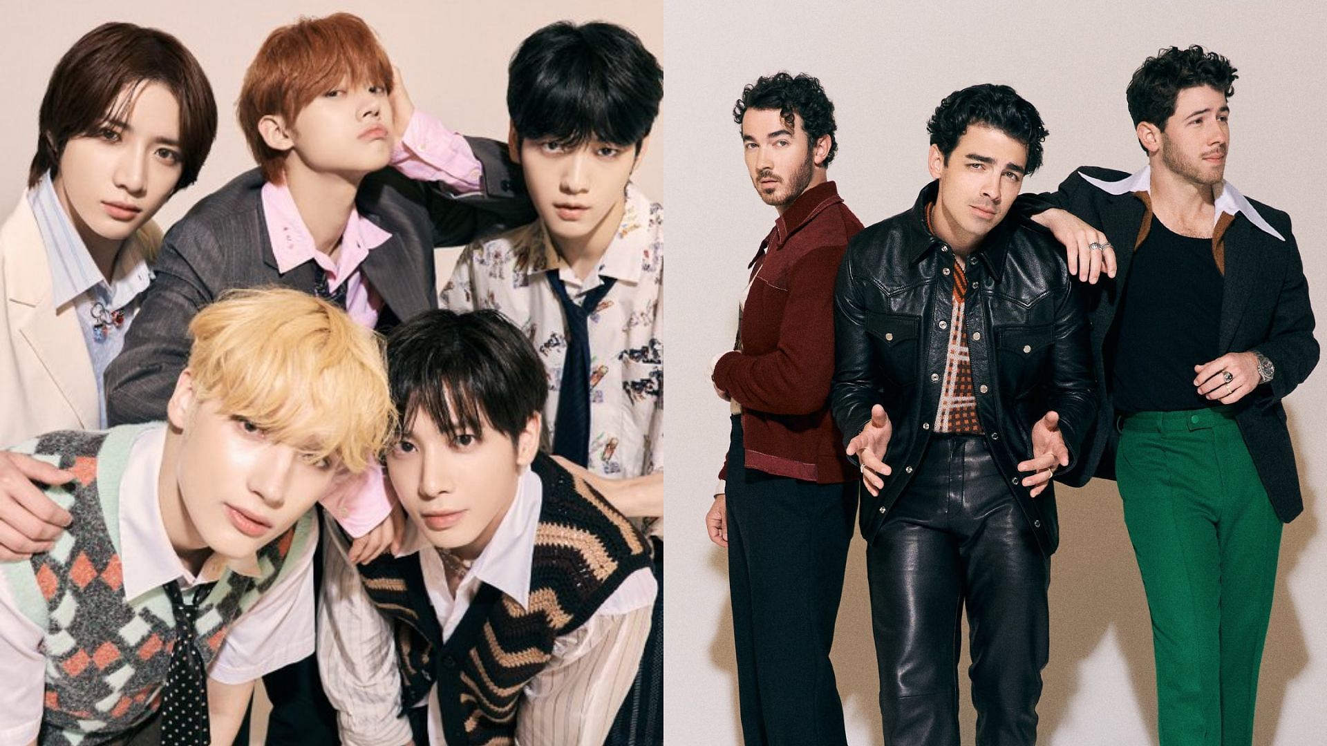 TXT and Jonas Brothers release concept photos for Do It Like That (Image via Twitter/@BIGHIT_MUSIC  @4thgenitboy)