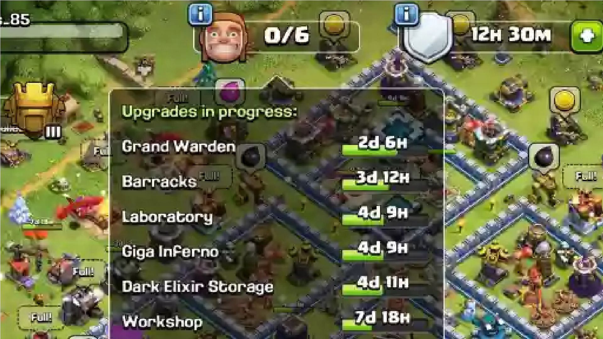 Manage upgrades to keep your builders busy (Image via Supercell)