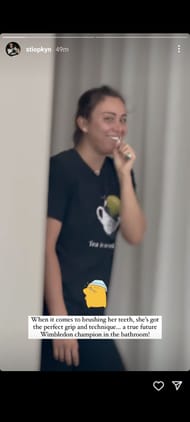 A screenshot of Stefanos Tsitsipas' Instagram story