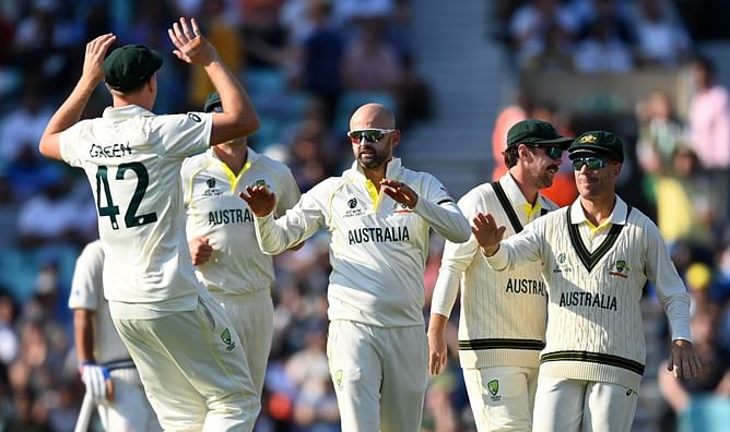 (Watch) Nathan Lyon gets his first wicket as Ravindra Jadeja edges to Steve Smith at slip