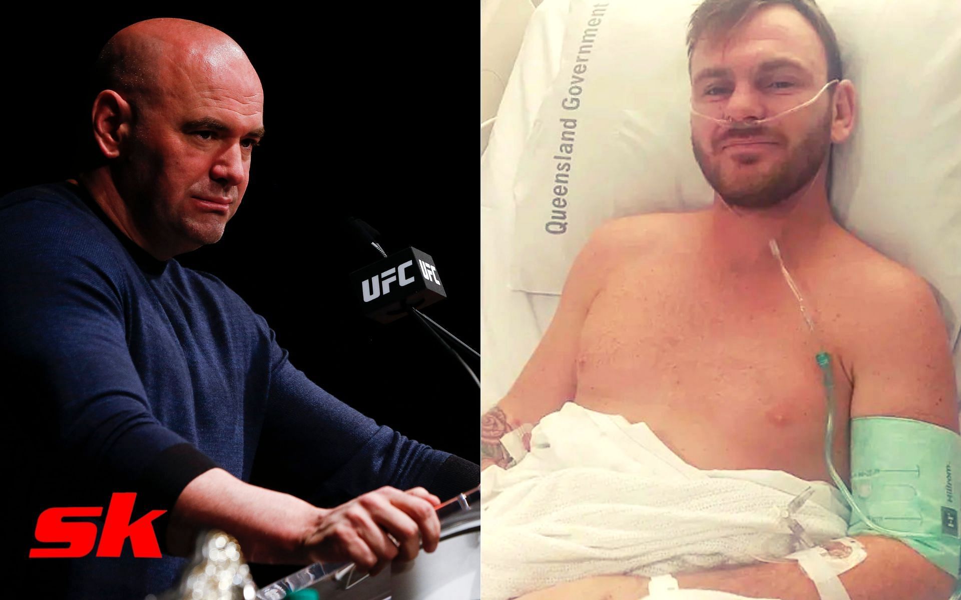 Dana White (left), Tim Schultz (right - via @timbotmma)