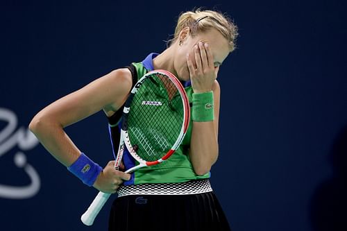 Anett Kontaveit at the Mubadala Abu Dhabi Open - Day 3