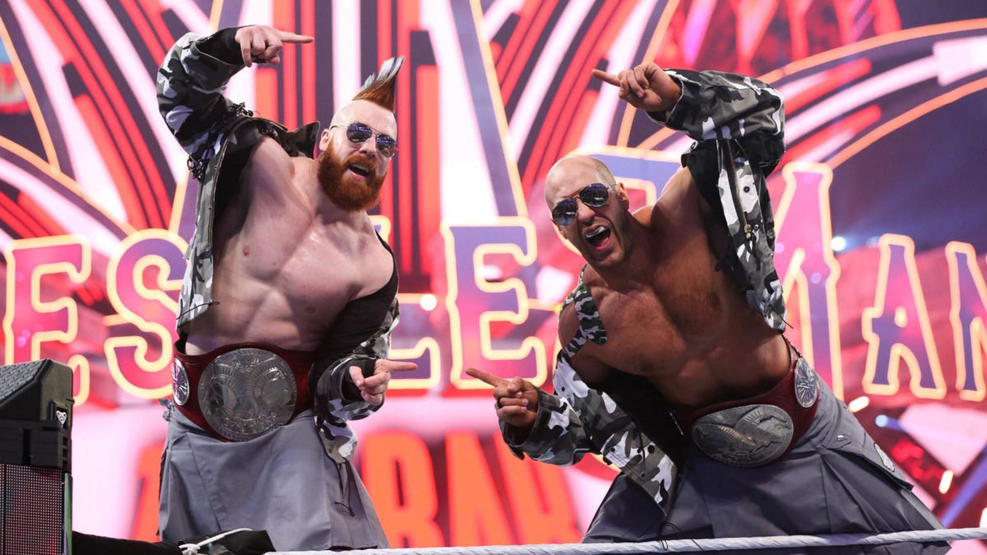 Sheamus and Cesaro moments before their embarrassing loss