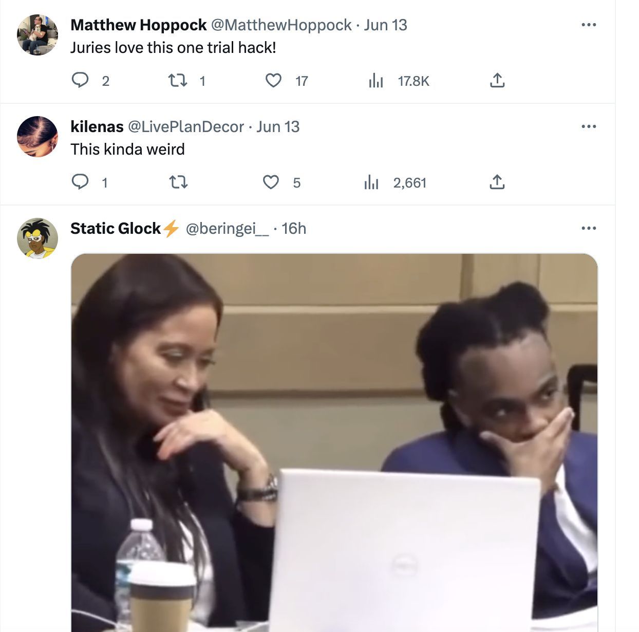 Social media users share hilarious responses after Melly&#039;s lawyer was spotted with a &quot;weird&quot; notebook. (Image via Twitter)