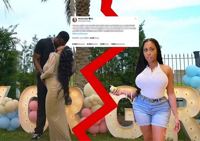 Moriah Mills claims Zion Williamson asked her for threesomes: "You s*x addict"