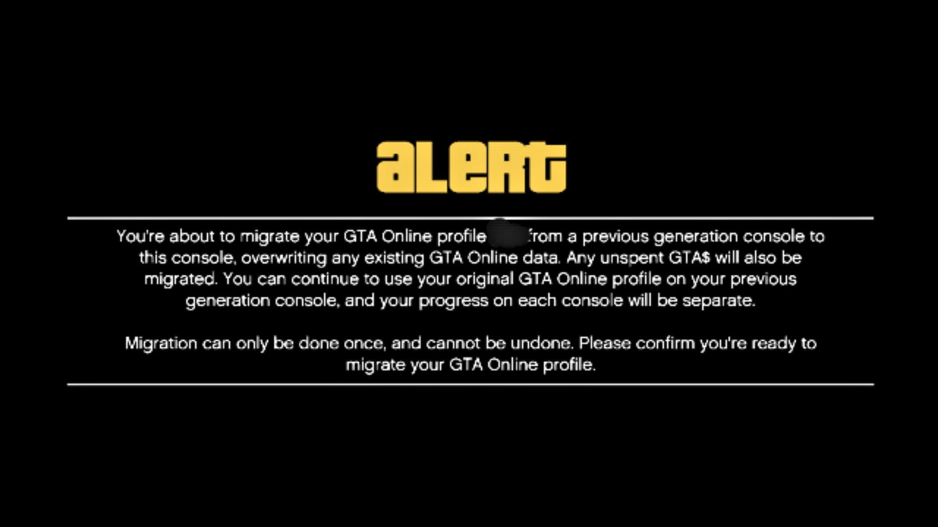 GTA Online Character Migration wont delete your profile on last-gen consoles (PS4/Xbox One)
