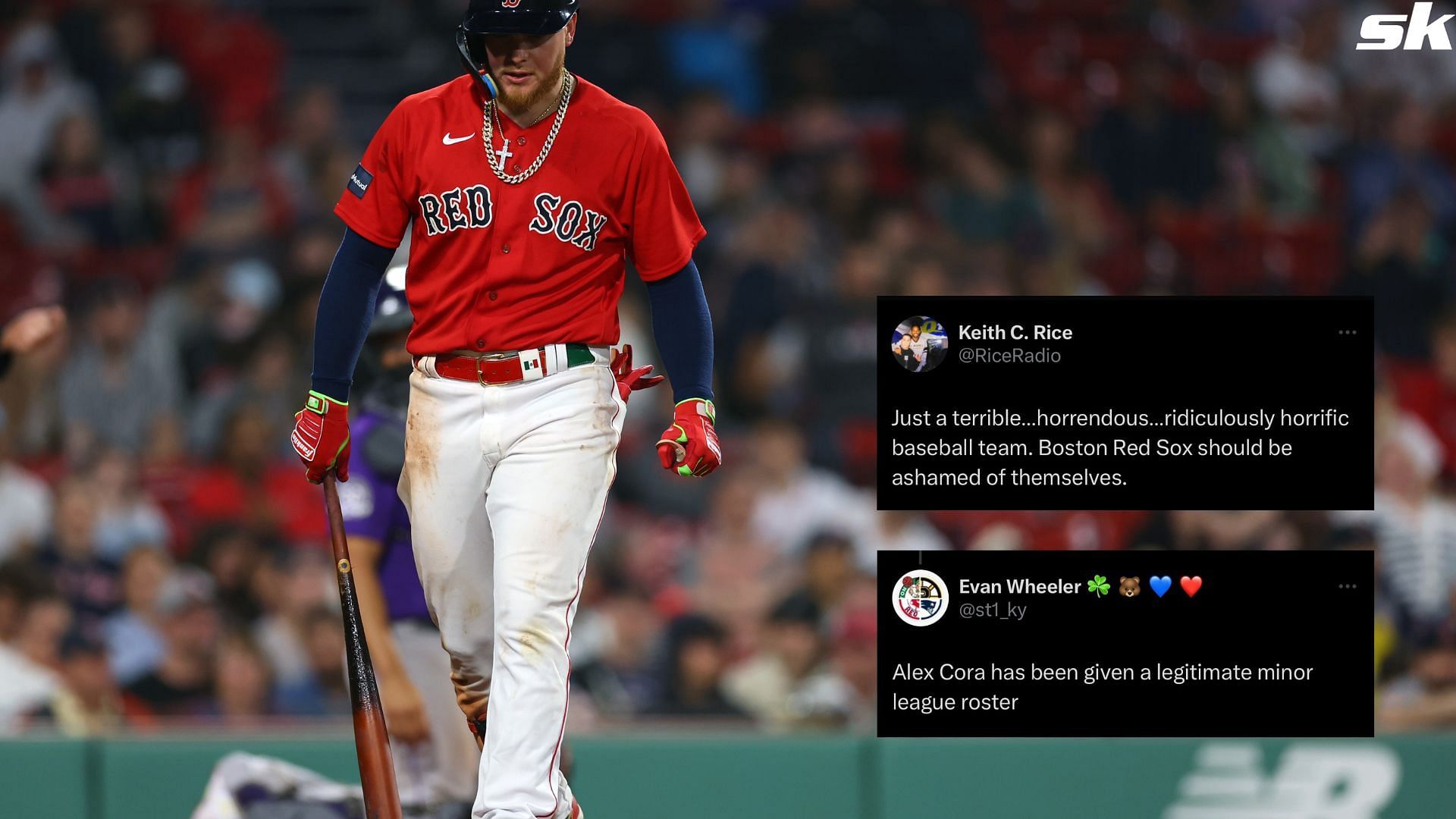 Red Sox fans furious as team continues to perform horribly vs Rockies:  Minor league roster