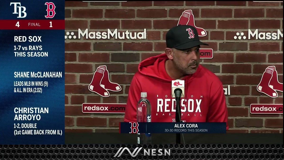 Red Sox Manager Alex Cora & daughter Camila Cora Emotional Boston Red Sox  vs Tampa Bay Rays MLB ALDS 