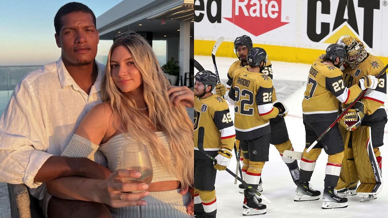 Former Las Vegas Raiders defensive end Isaac Rochell and his wife attended the Golden Knights