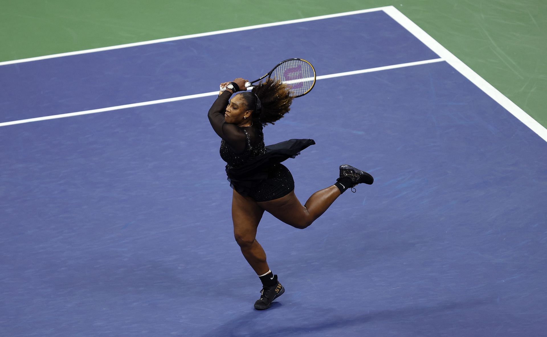 Serena Williams in action at the 2022 US Open